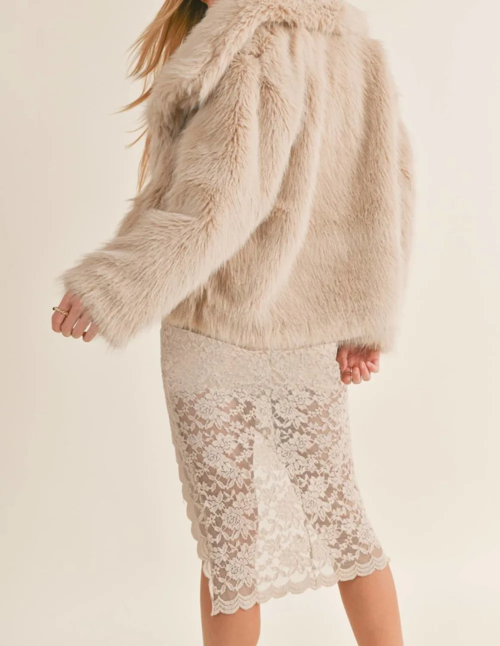 Heartbeat Vegan Fur Coat by SAGE THE LABEL