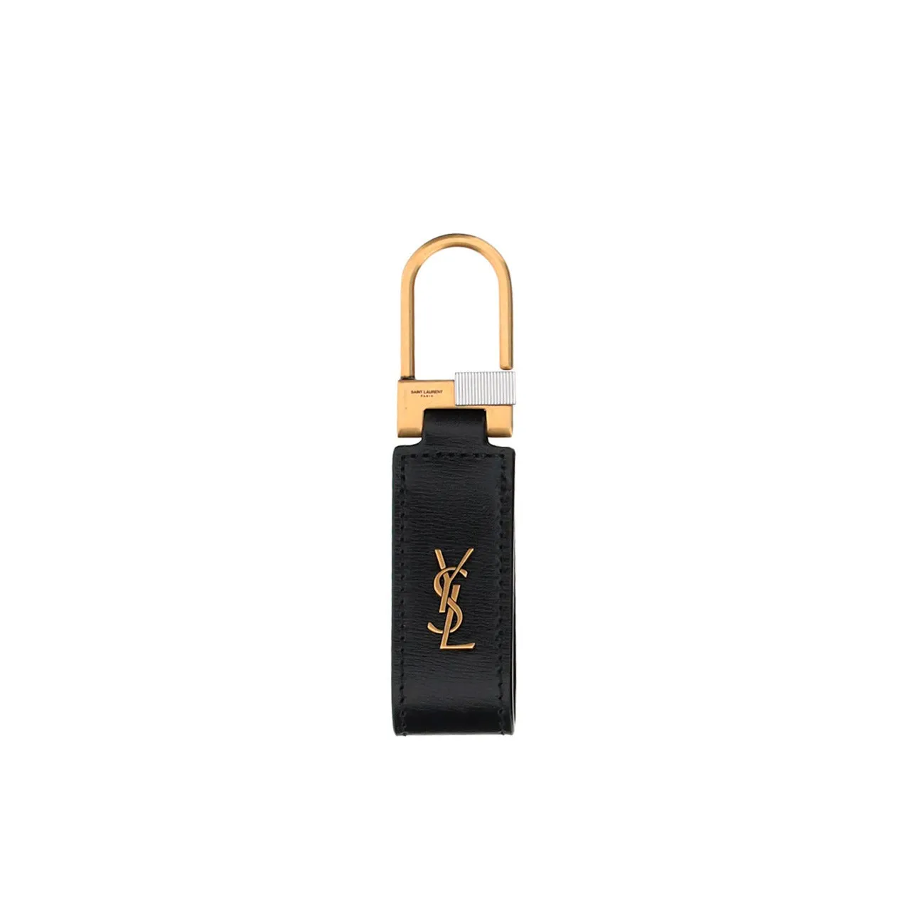 Saint Laurent Logo Plaque Keychain