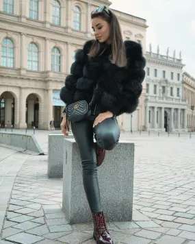 Short Fox Fur Coat Audrey 