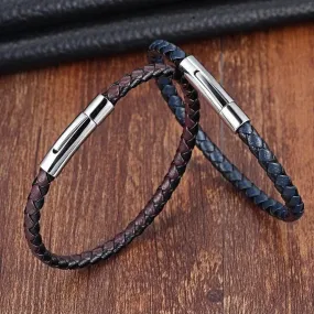 Stainless Steel Leather Bracelets