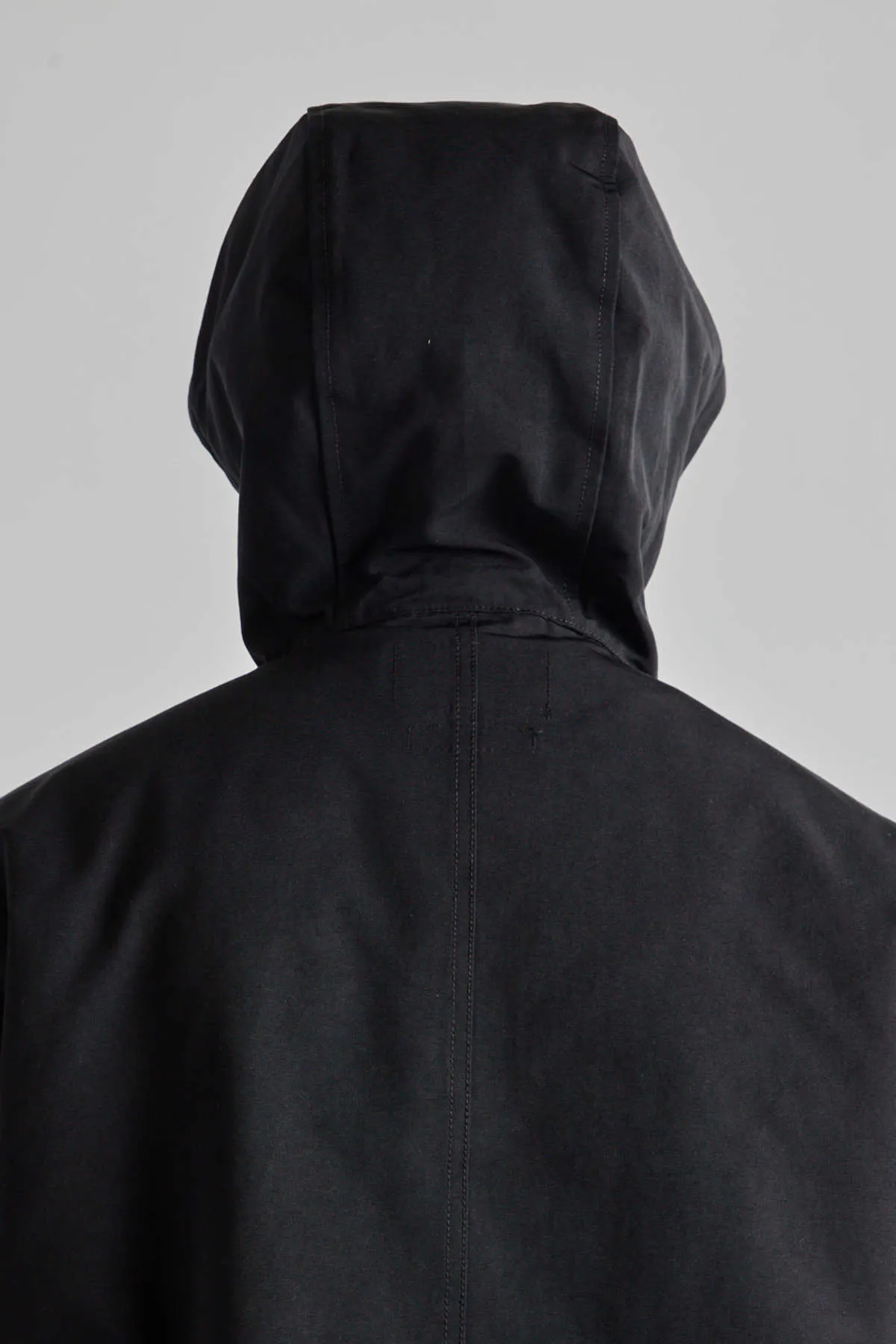 Black Smock Hooded Parka