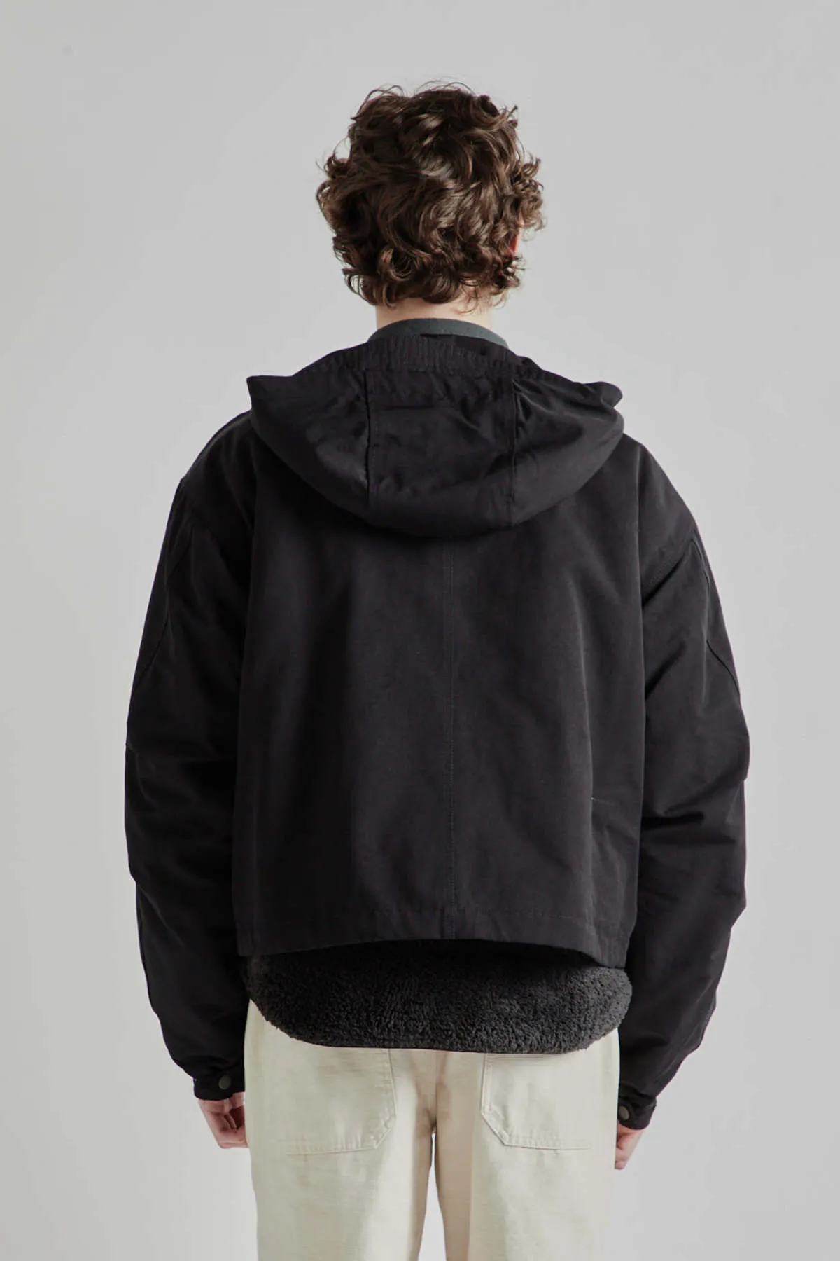 Black Smock Hooded Parka