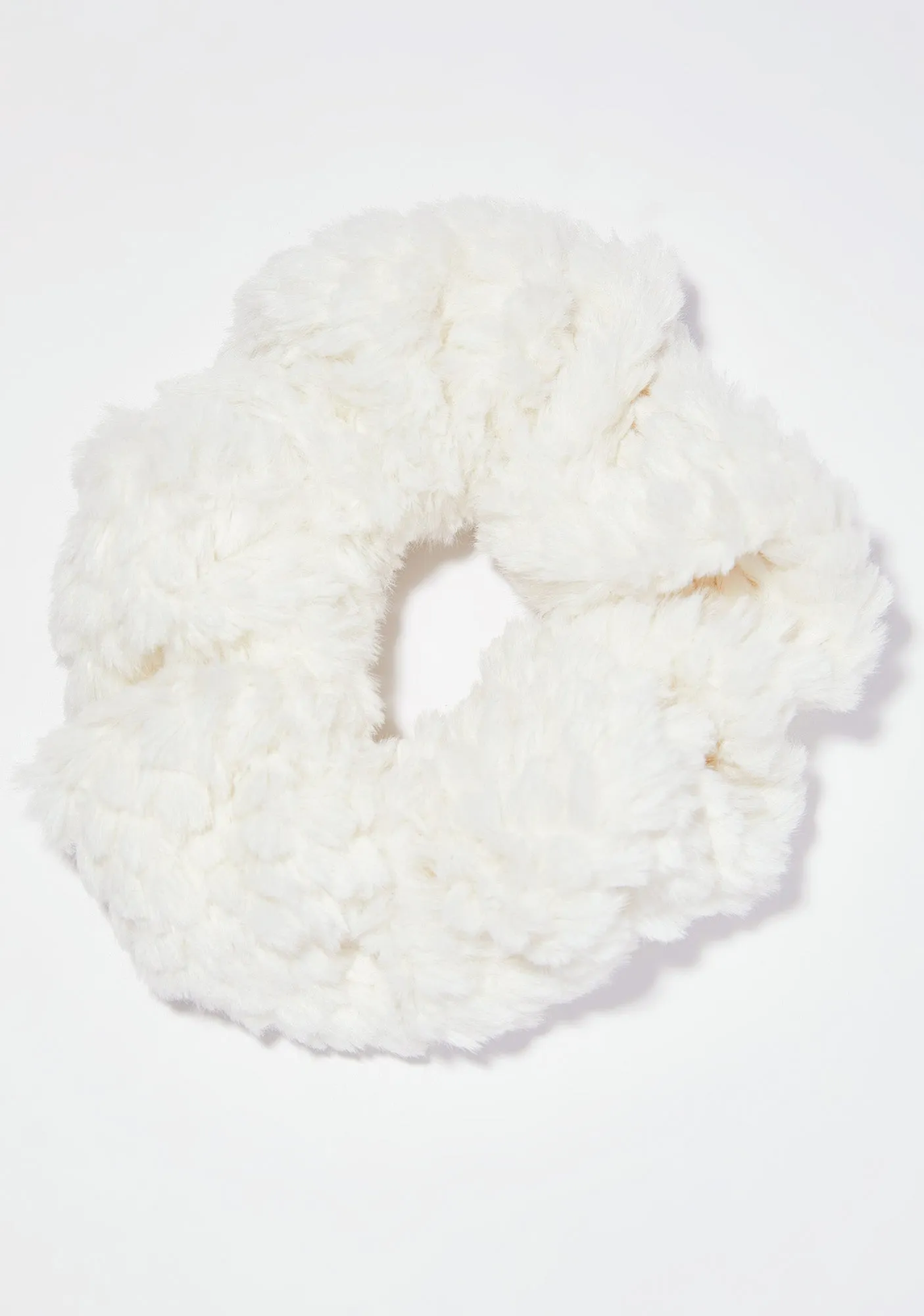 Soft Snow Fluff Hair Tie