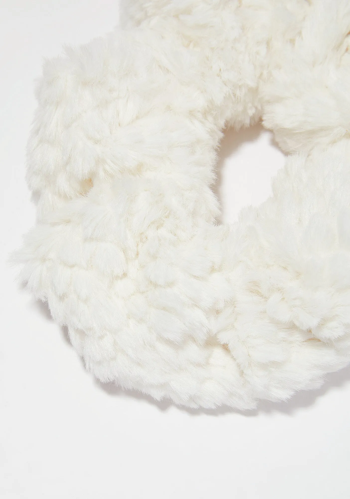 Soft Snow Fluff Hair Tie