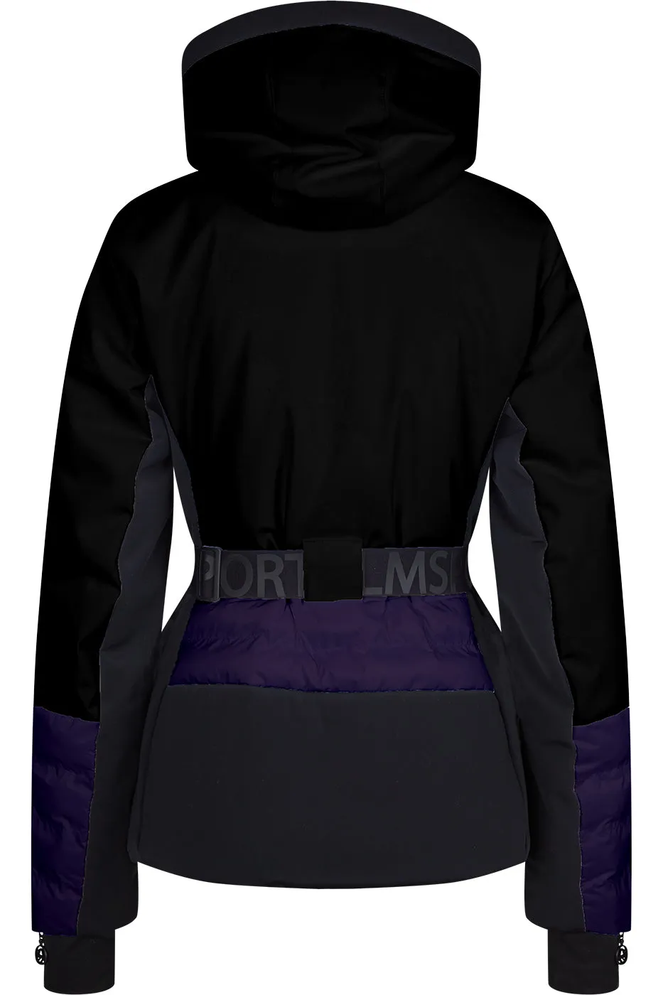 Sportalm Black Purple Ski Jacket Belt