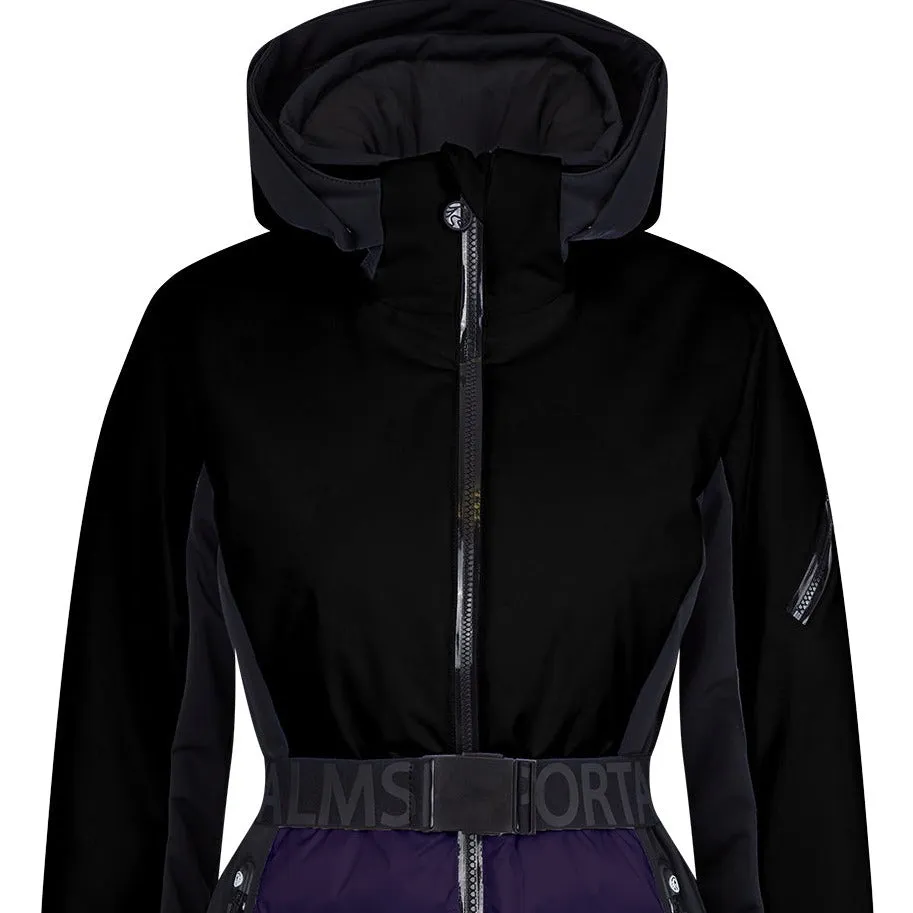 Sportalm Black Purple Ski Jacket Belt