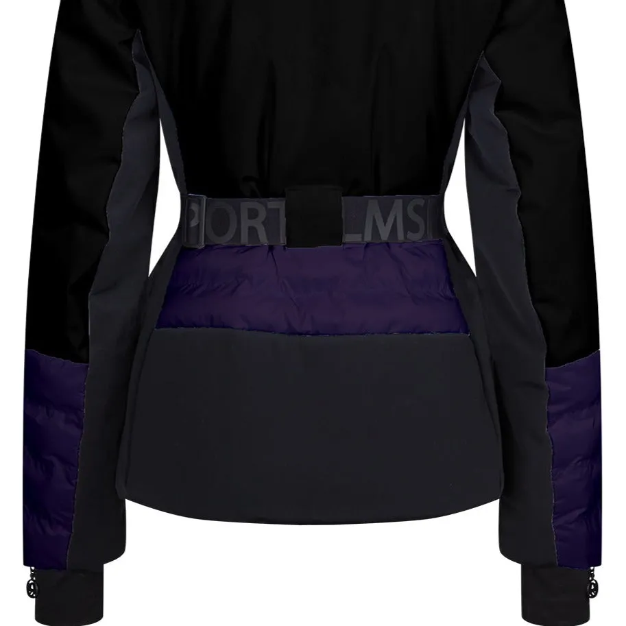 Sportalm Black Purple Ski Jacket Belt