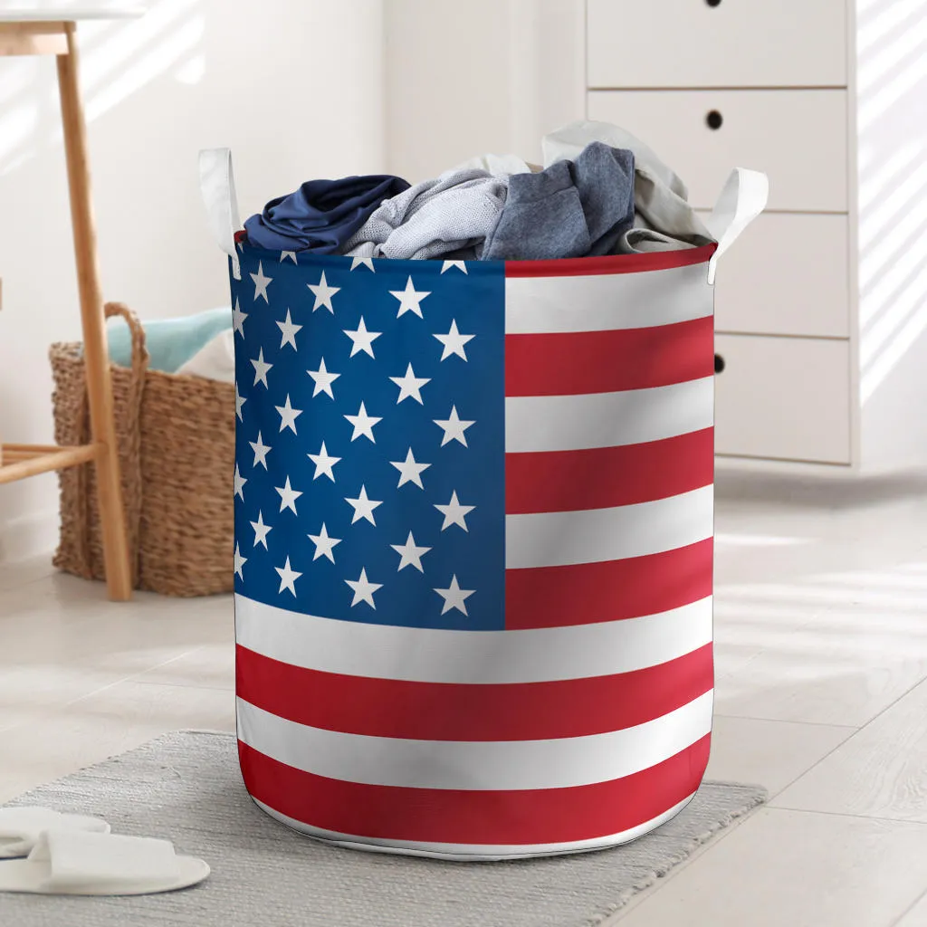 American Flag Laundry Basket