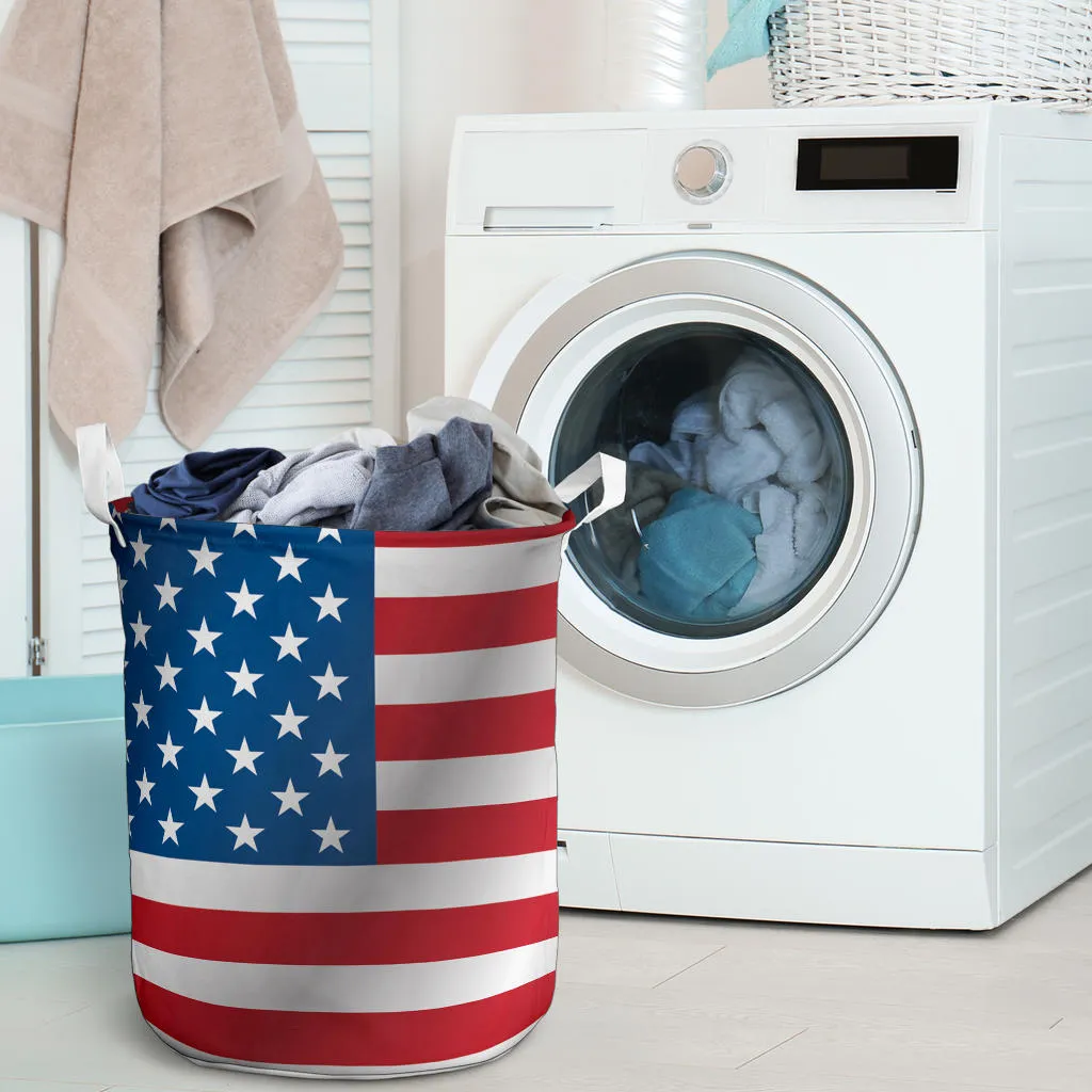 American Flag Laundry Basket