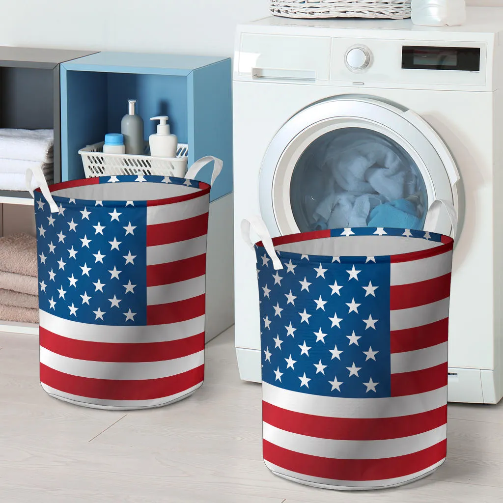 American Flag Laundry Basket