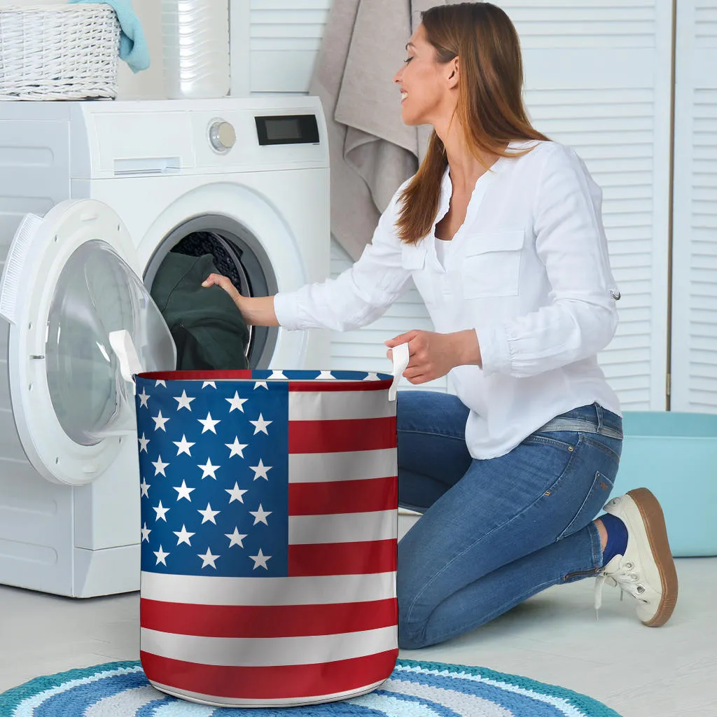 American Flag Laundry Basket