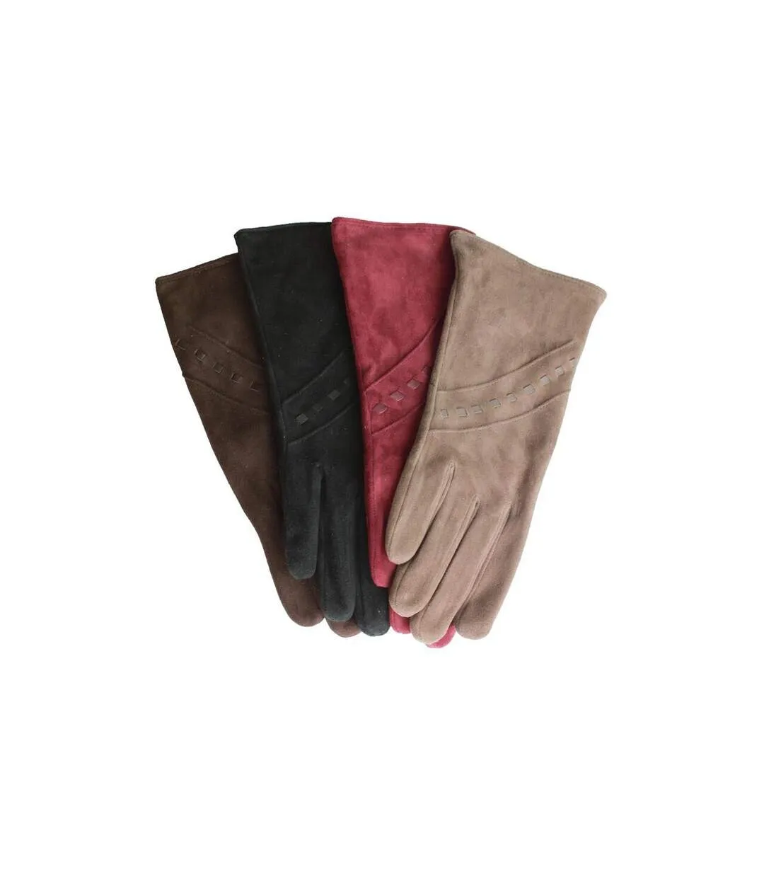 Taupe Suede Gloves for Women by Eastern Counties Leather