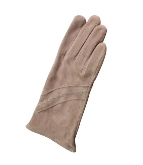 Taupe Suede Gloves for Women by Eastern Counties Leather