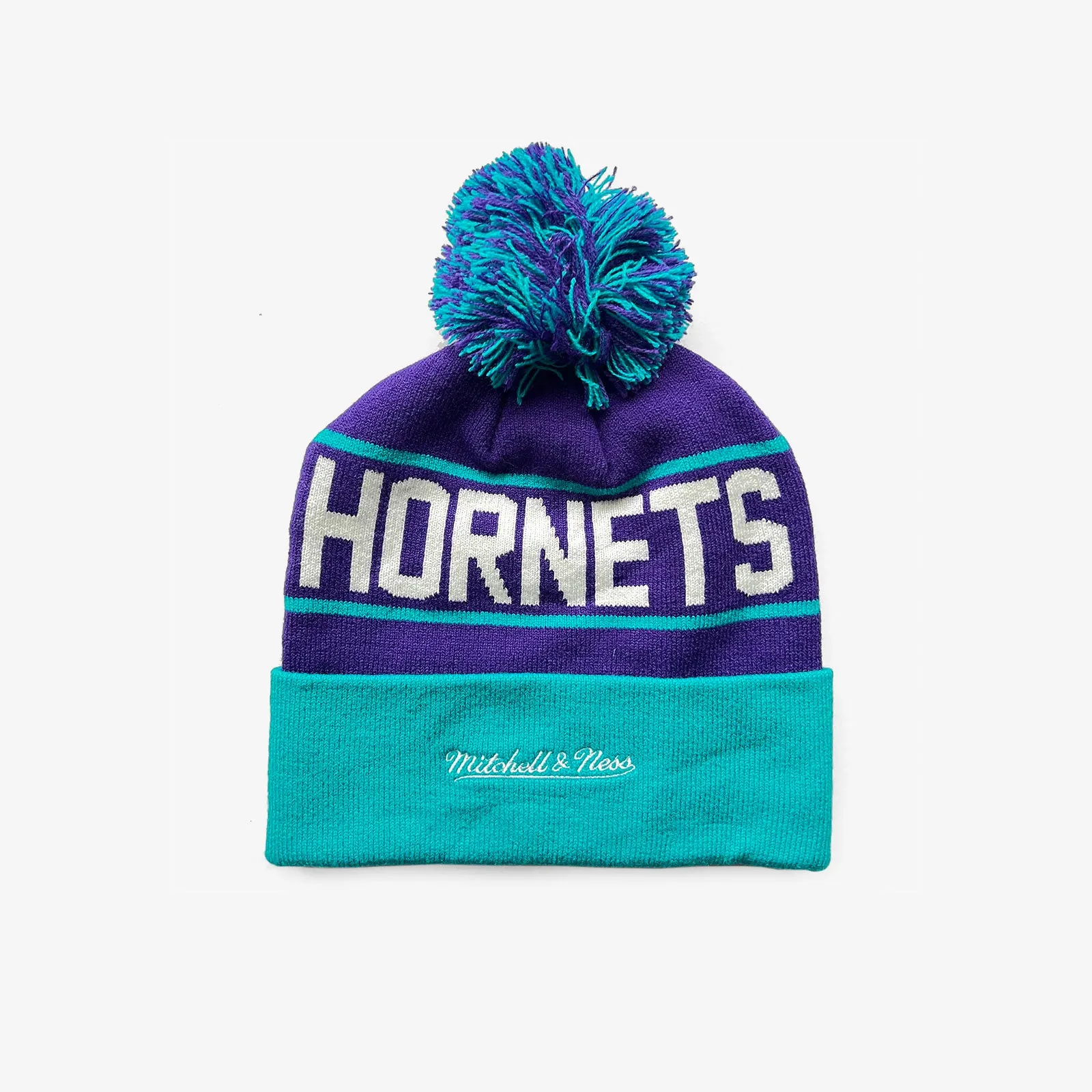 Teal Pom Pom Beanie