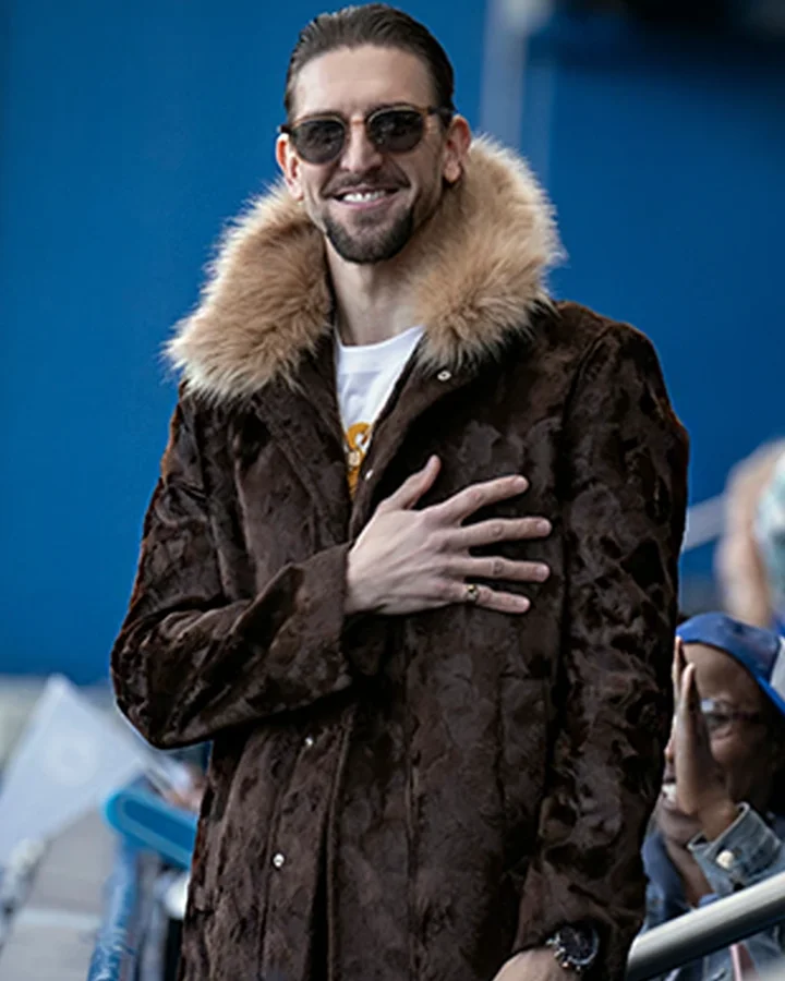 Ted Lasso S03 Maximilian Osinski Brown Fur Coat