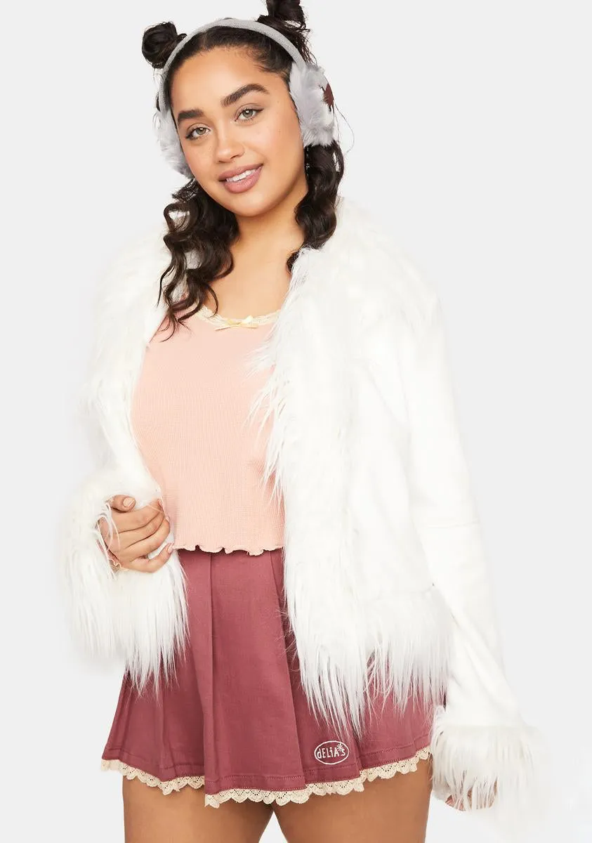 The Same Faux Fur Coat Plus No Flakes