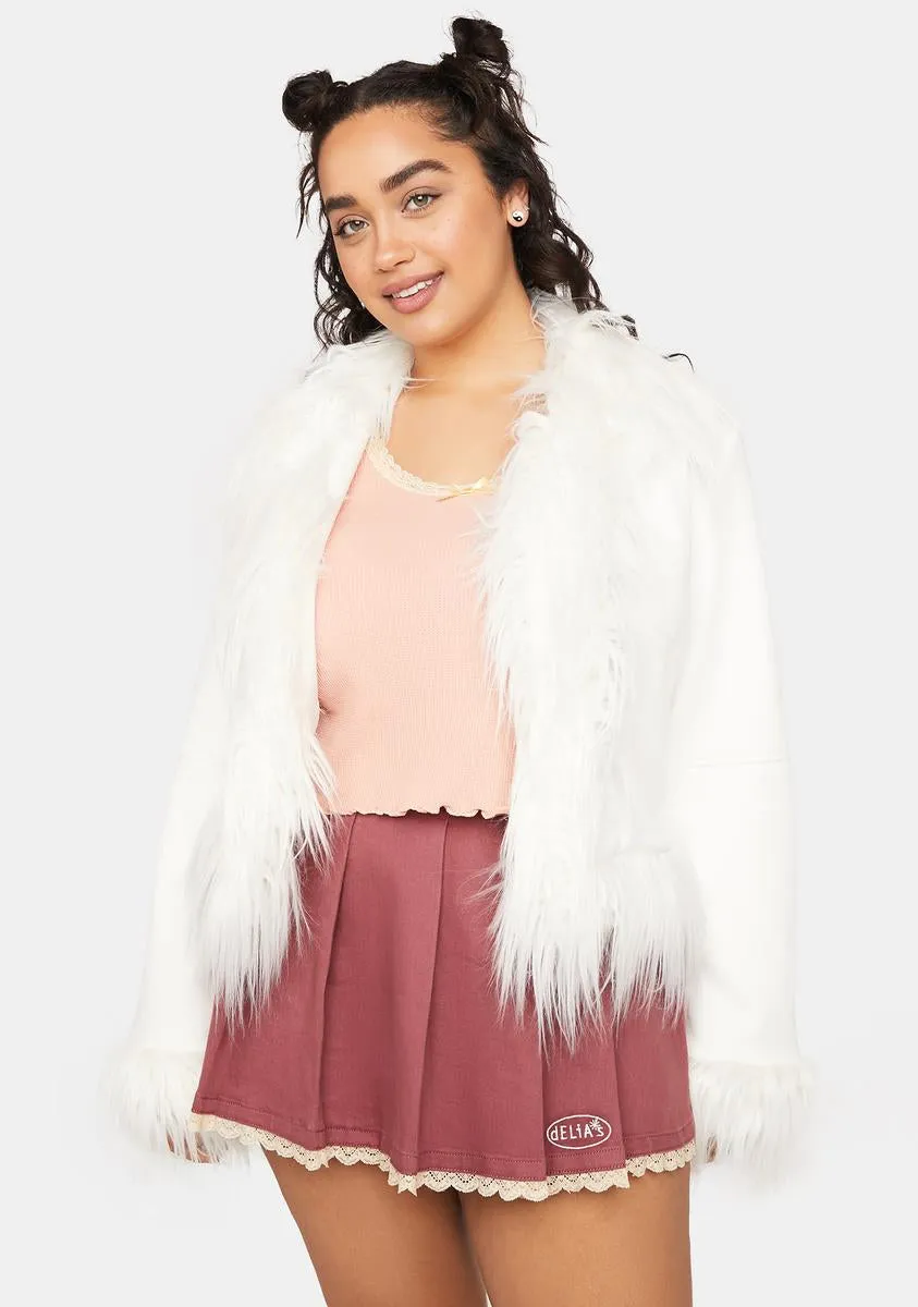 The Same Faux Fur Coat Plus No Flakes