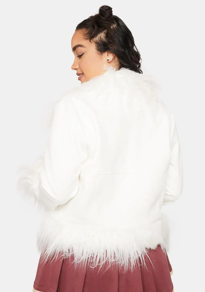 The Same Faux Fur Coat Plus No Flakes