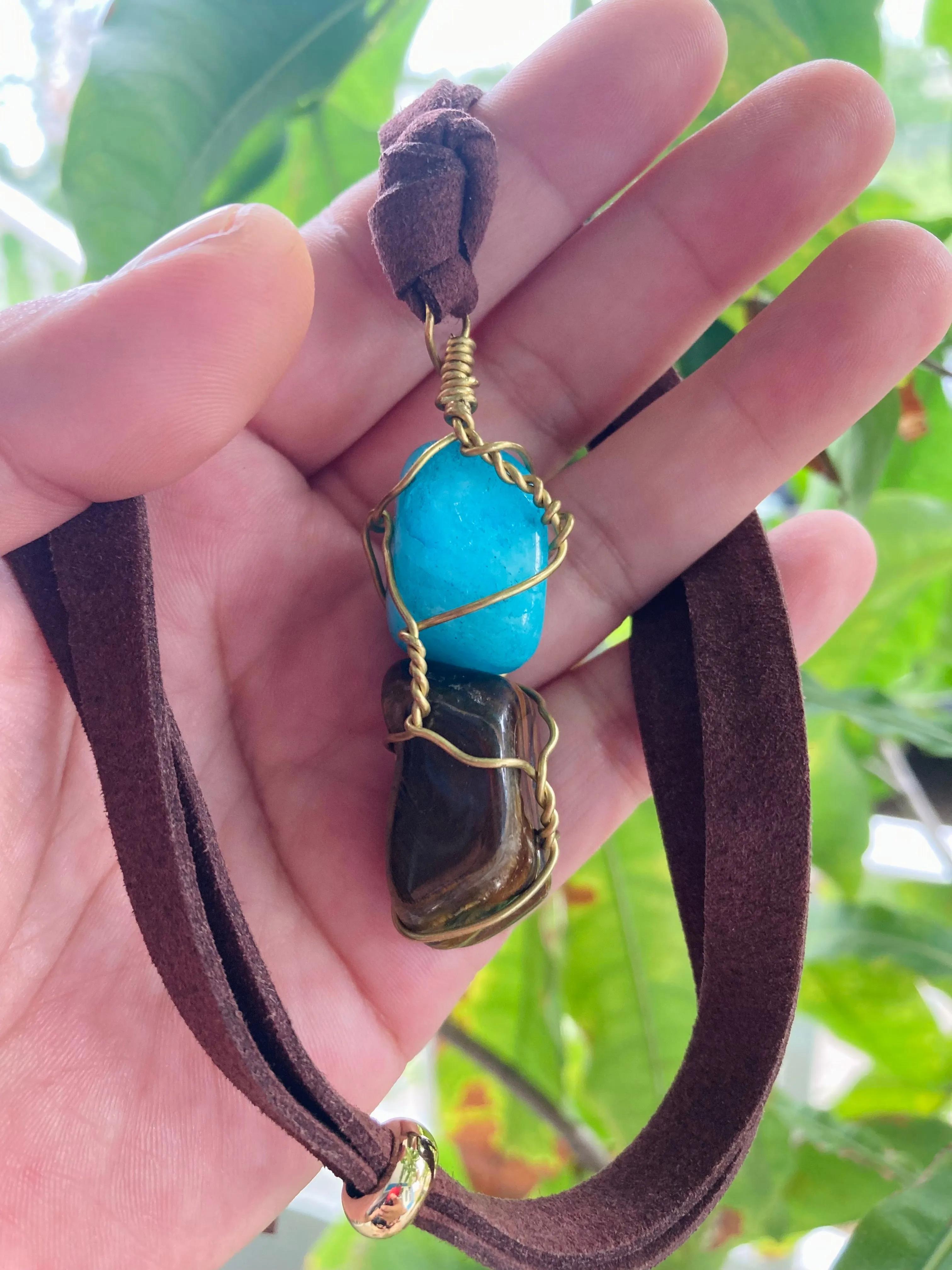 Chalcedony Tiger Pendant