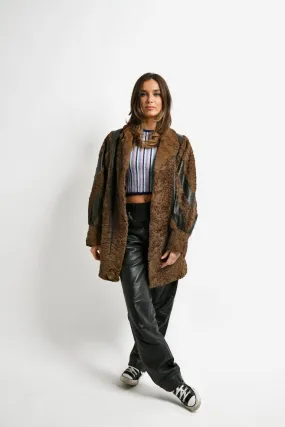 Long Vintage Brown Fur Coat