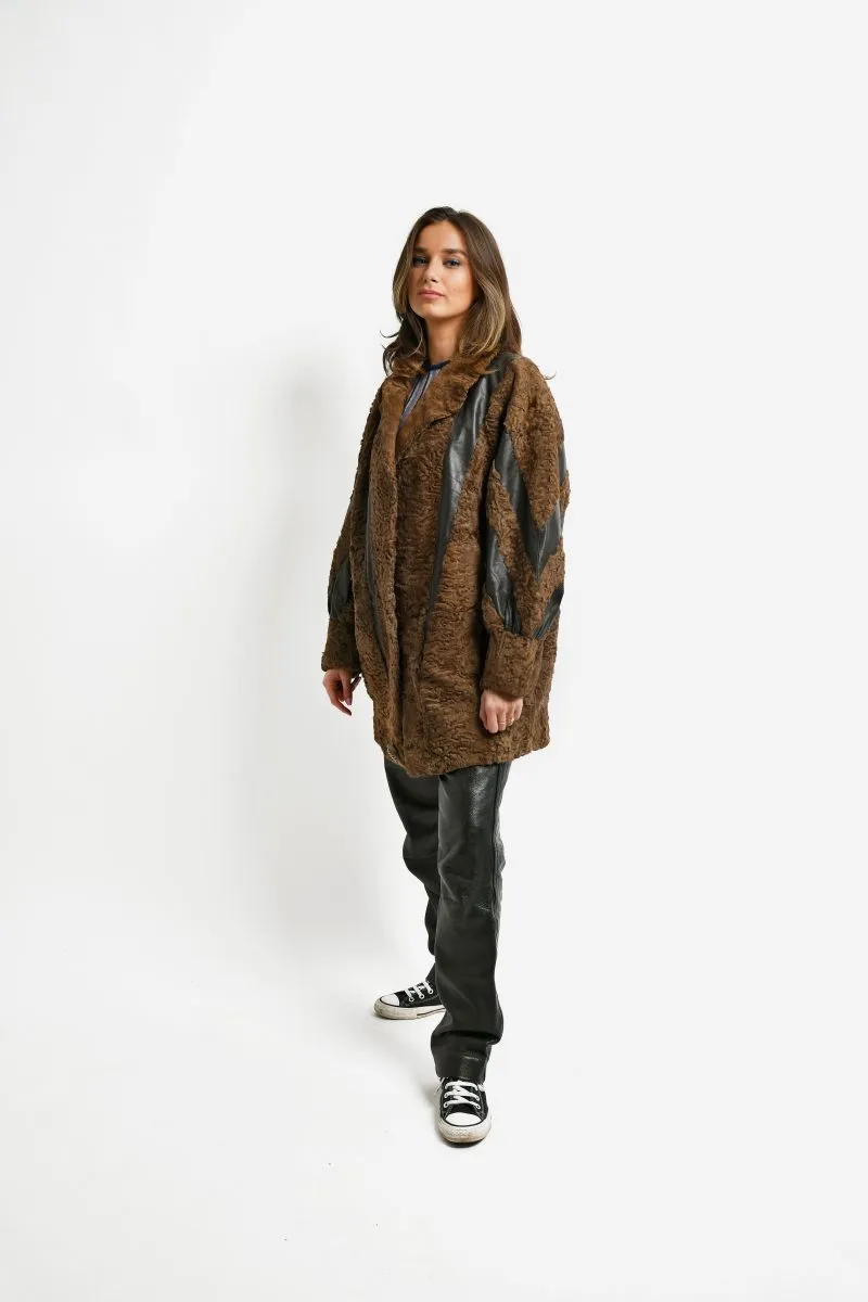 Long Vintage Brown Fur Coat