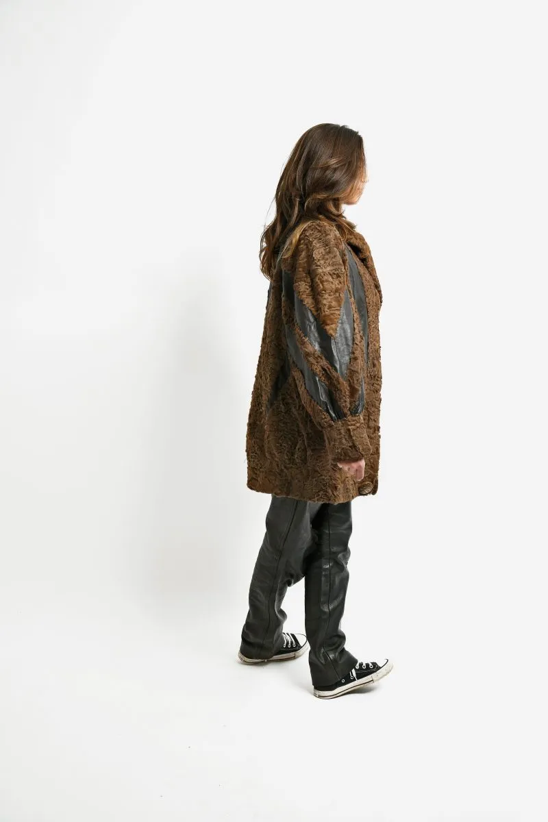 Long Vintage Brown Fur Coat