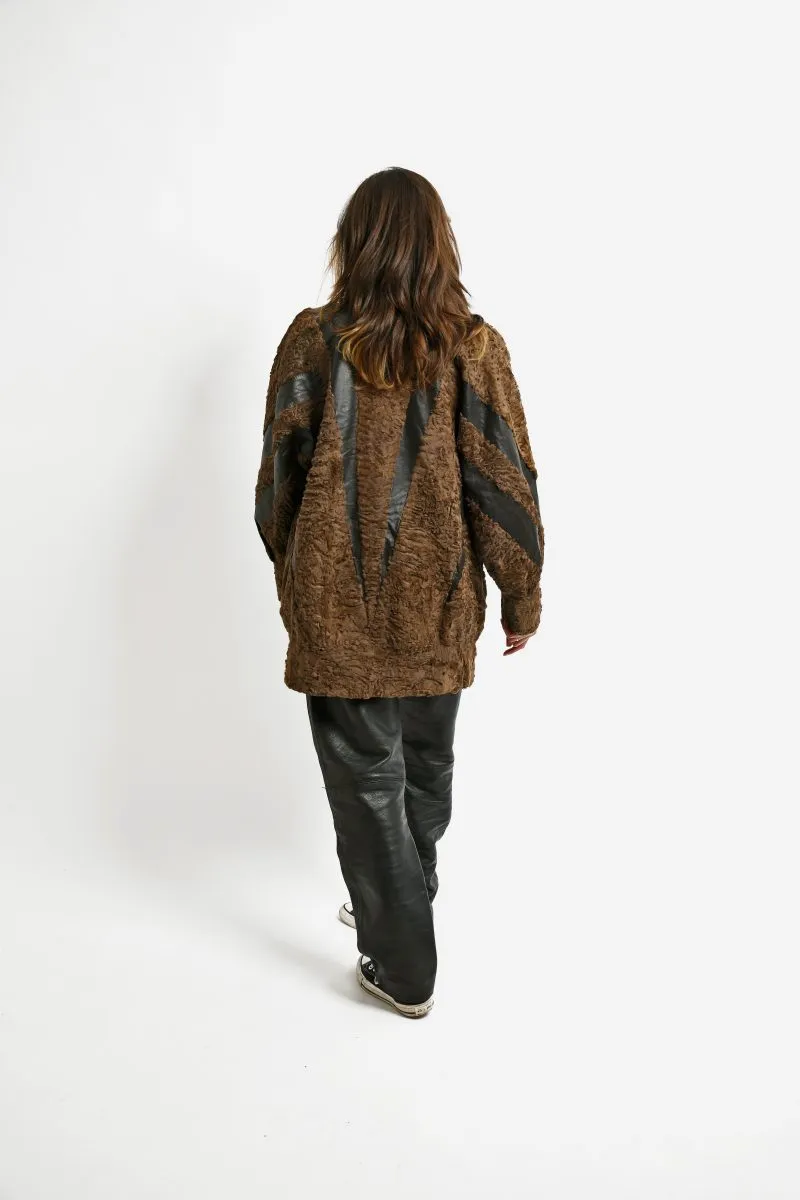 Long Vintage Brown Fur Coat