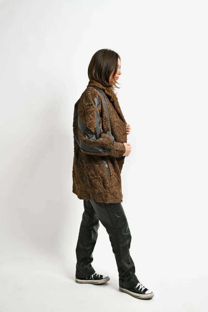 Long Vintage Brown Fur Coat