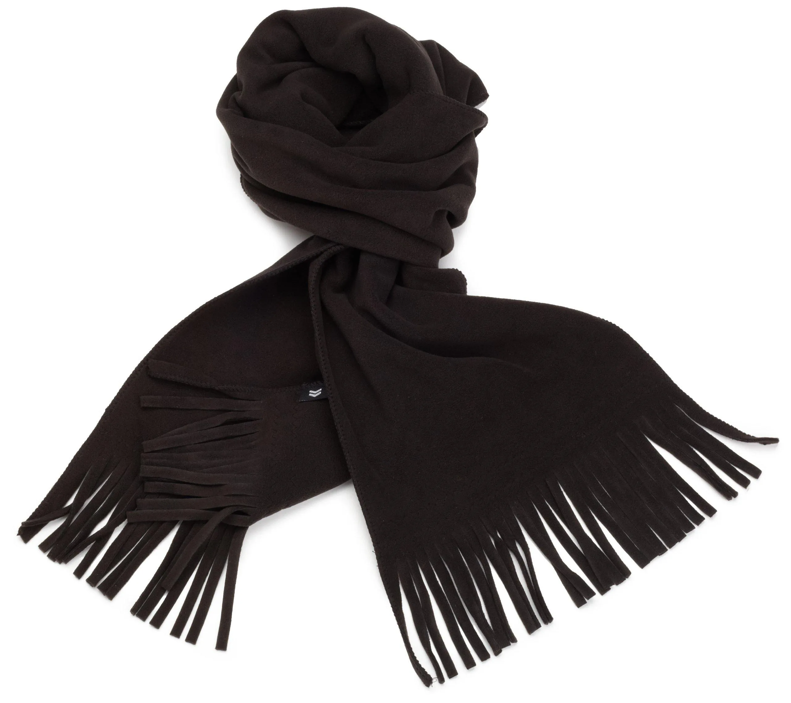 Warm Women's Fleece Scarf with Fringe