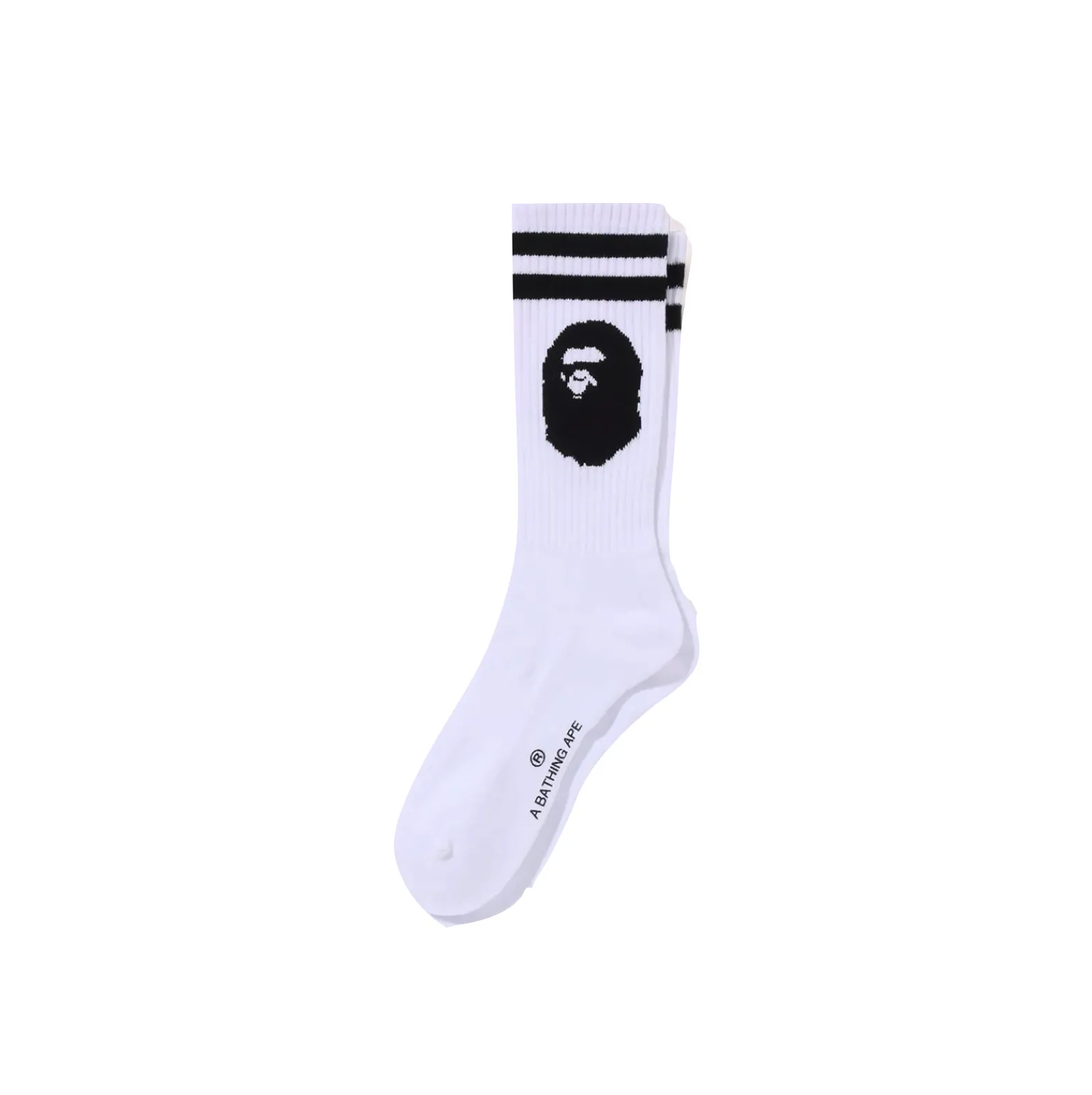 White APE HEAD LINE Socks by A BATHING APE