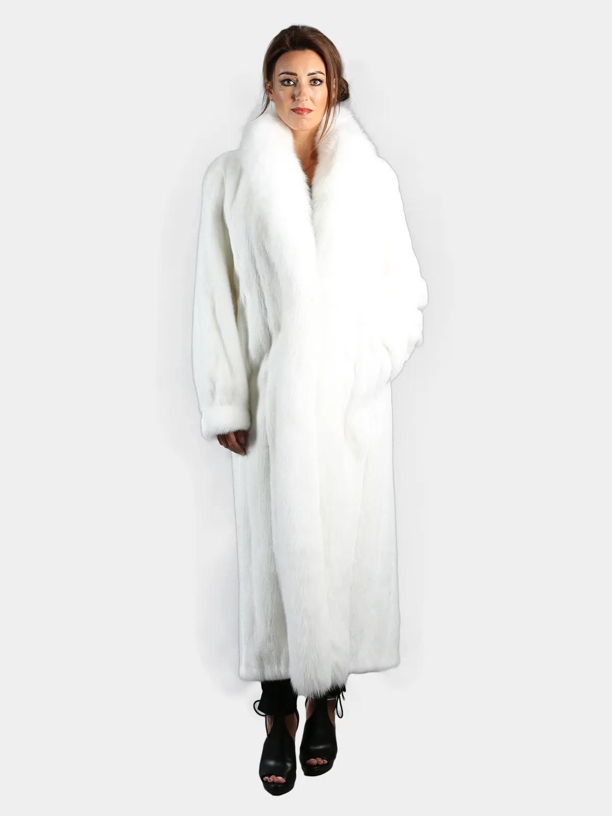 White Mink Fur Coat