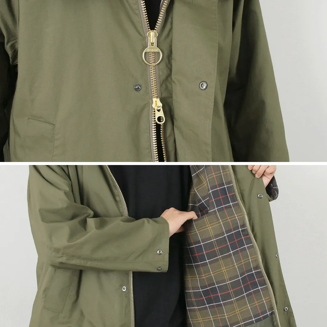 Windproof Tartan Check Men's Non-Oil Outer Hooded Parka