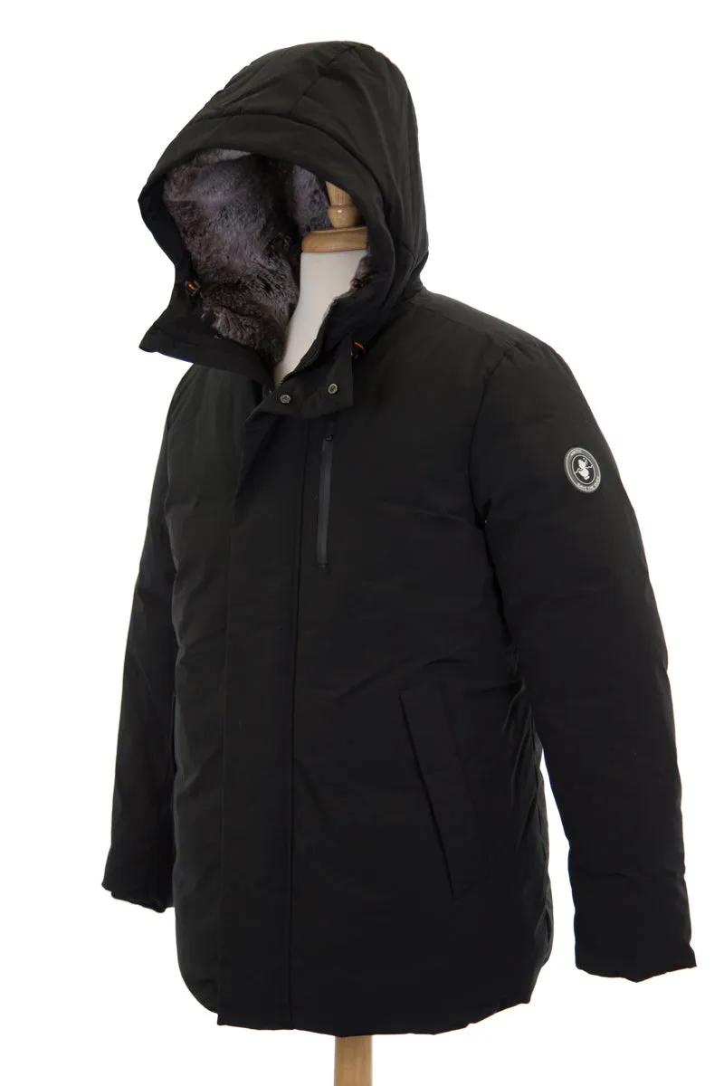 Winter Hooded Parka with Faux Fur Lining