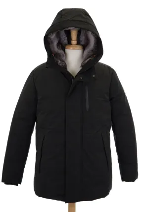 Winter Hooded Parka with Faux Fur Lining