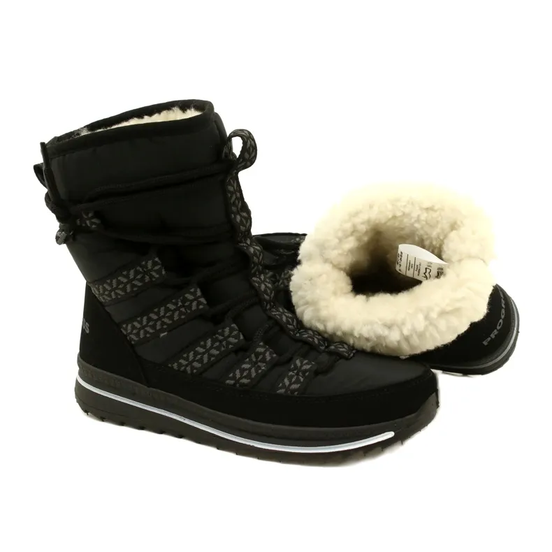 Progress PROGJ-20-02 black women's snow boots