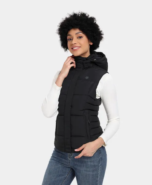 Women's Heated Down Vest in Black/Gray - Buy Online