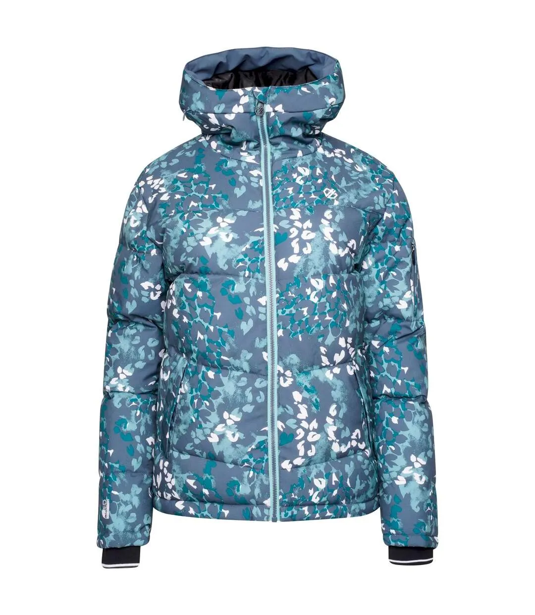 Dare 2B Canton Green Women's Verdict Animal Print Insulated Hooded Ski Jacket