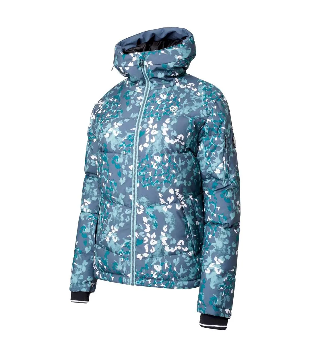 Dare 2B Canton Green Women's Verdict Animal Print Insulated Hooded Ski Jacket