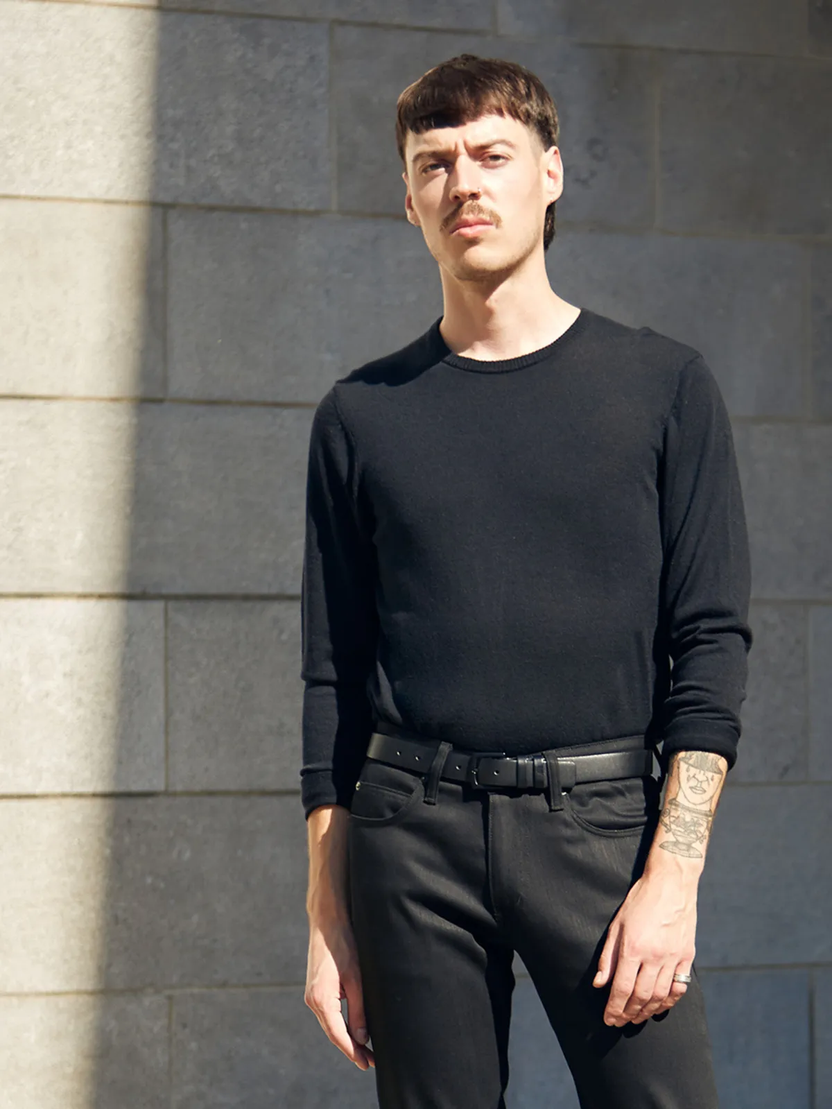 Black Wool and Cashmere Sweater